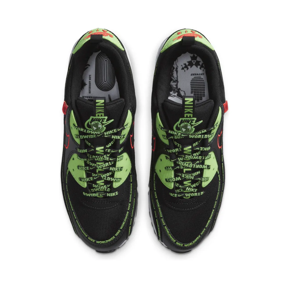 Nike Air Max 90 Worldwide Pack Black Black/Green-Red-White (CK6474-001)