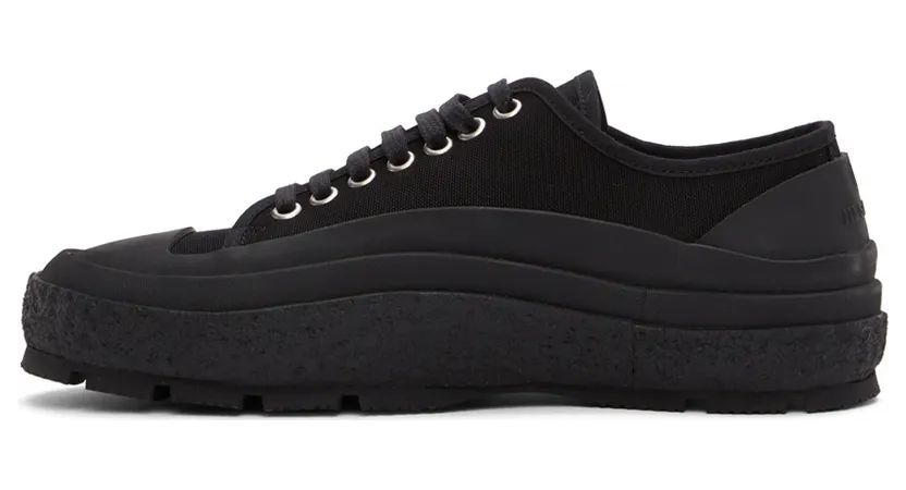 Jil Sander Black Canvas Low-Top Sneakers (JI37520A_15605) (3)