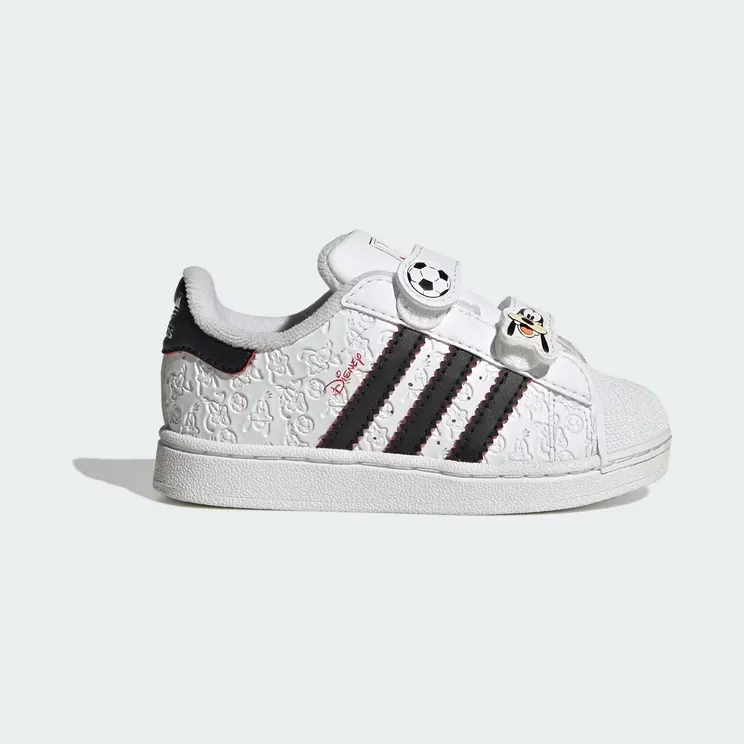 ADIDAS DISNEY SUPERSTAR II COMFORT CLOSURE SNEAKERS Cloud White / Core Black / Red (IH1744)