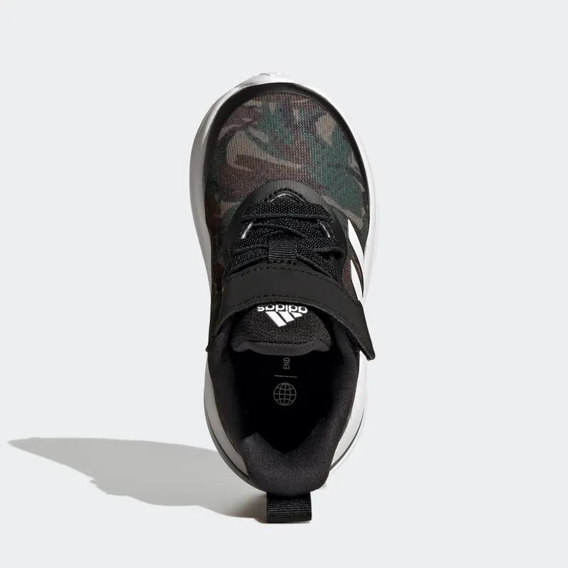 Adidas FortaRun Sport Running Elastic Lace and Top Strap Core Black / Cloud White / Green Oxide (GV9478)