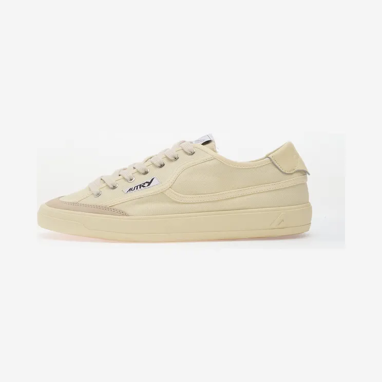 Autry Windscape Low Cream Canvas Suede