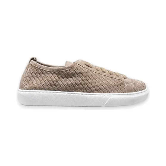 CALCE Sneakers aus gewebtem Wildleder – Nude (X2513BEIGE)