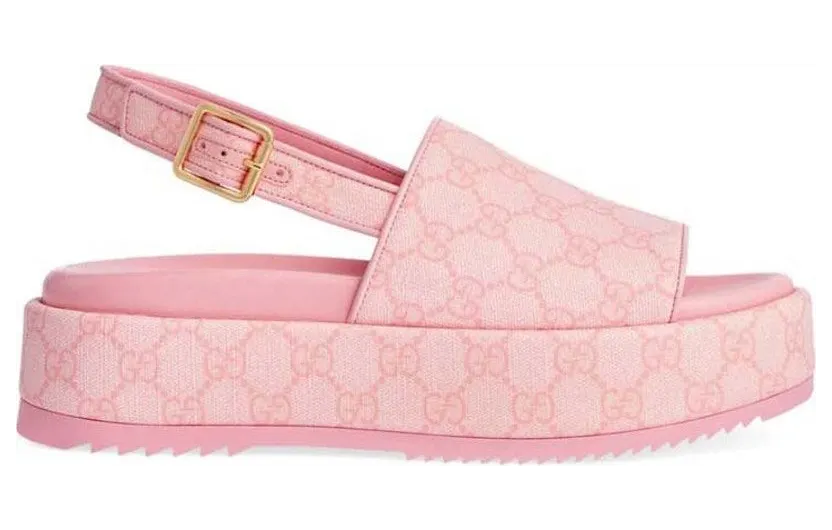 Gucci GG Platform Sandal Pink (701153 FABR9 8472)
