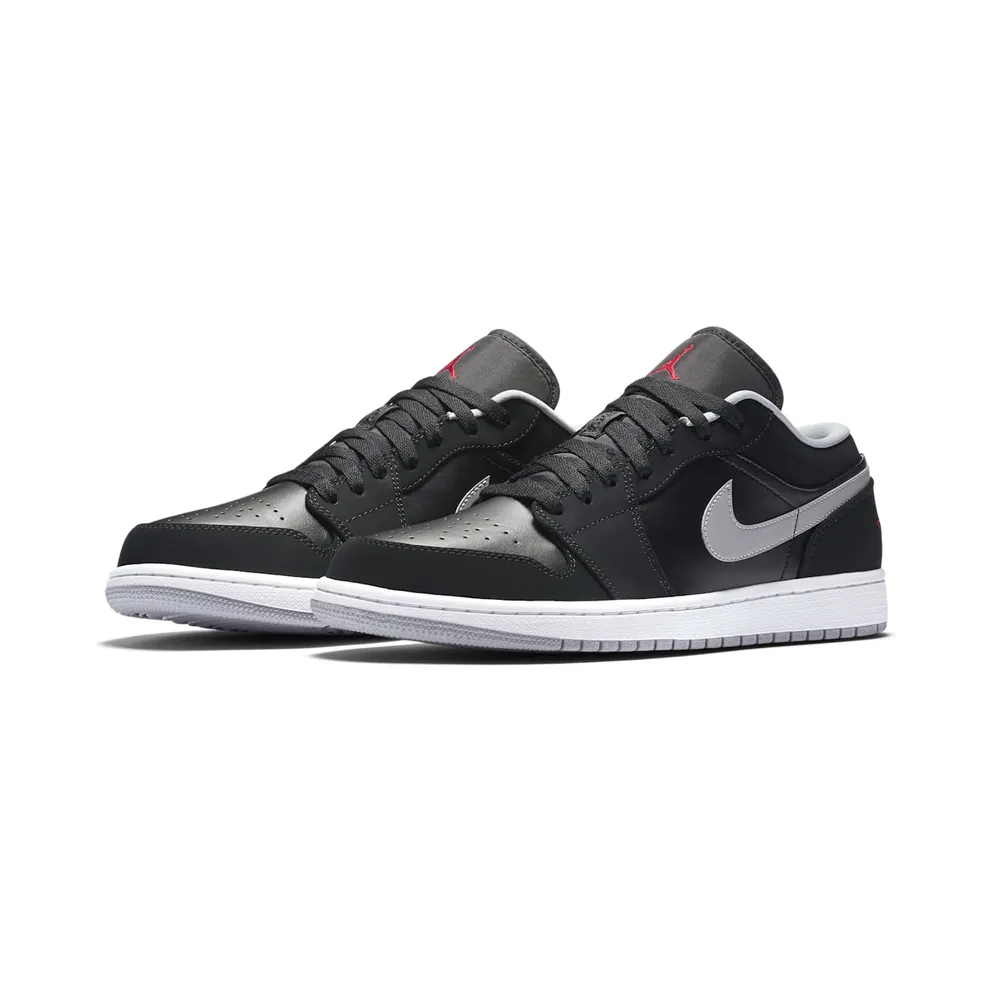 Jordan 1 Low Black Wolf Grey Black/Gym Red-Wolf Grey-White (553558-032)