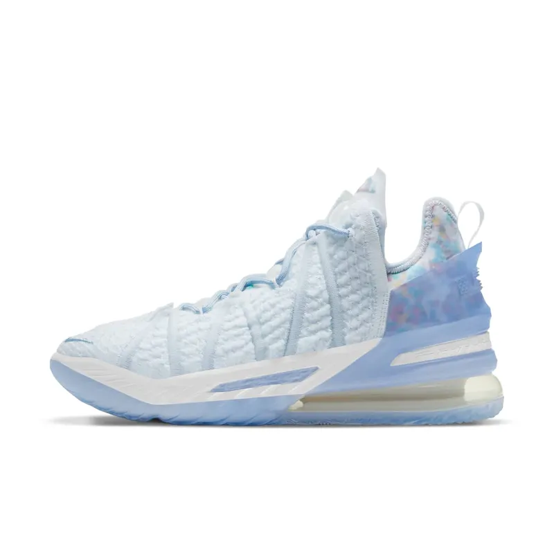 Nike LeBron 18’Play for the Future’Basketball Shoe “Blue Tint / Clear / White” (CW3156-400)