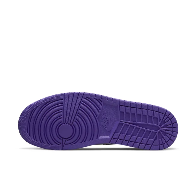 Jordan 1 Mid White Black Purple (554724-095)