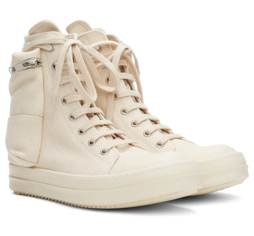 Rick Owens Drkshdw Beige Cargo Sneakers (DS01B7801 DMN) (4)