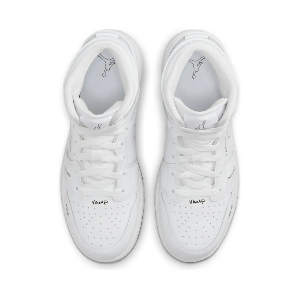 Air Jordan 1 Mid Older Kids’ White (DQ1864-100)
