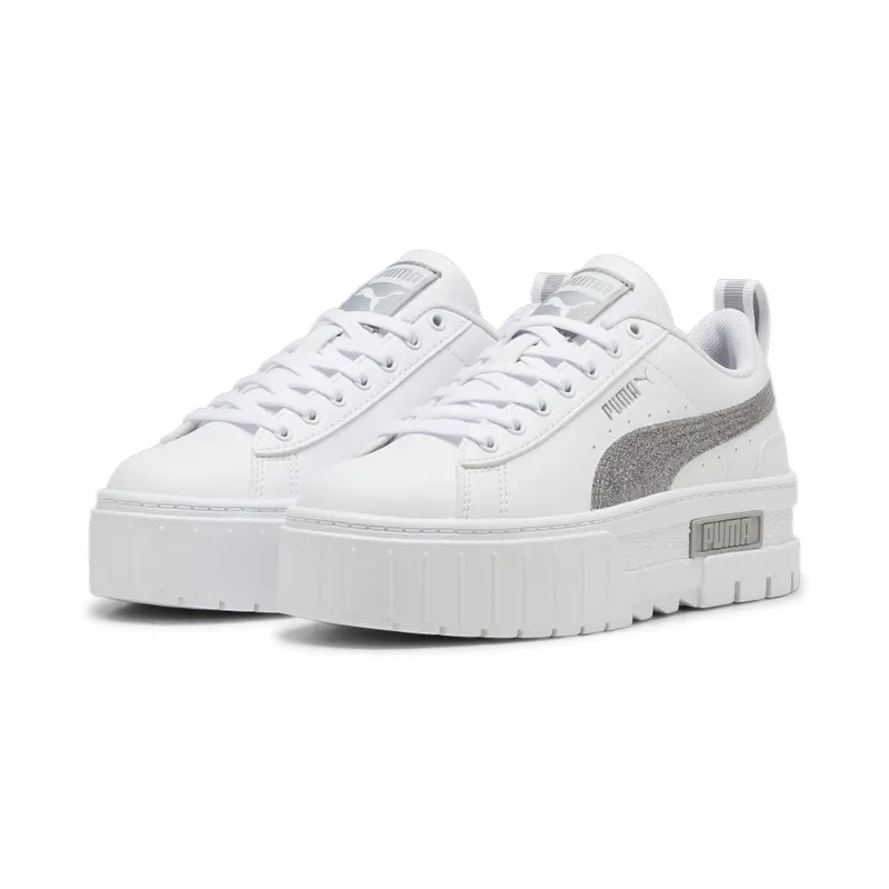 Puma Mayze Glitter “Puma White / Puma Silver” (399700_01)