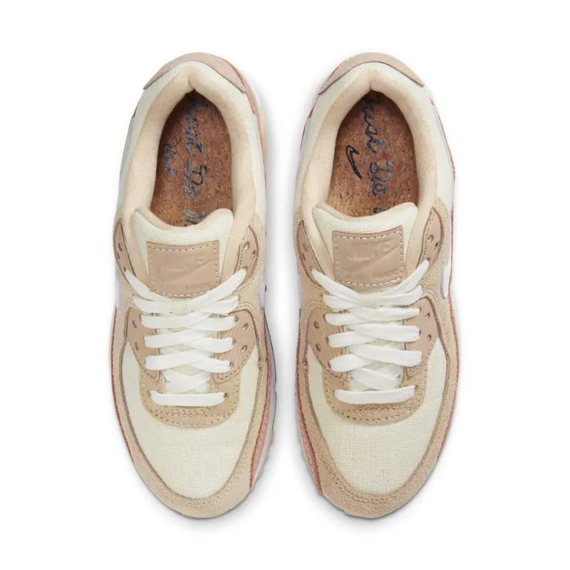 Nike  Air Max 90 Cork Sail Tan (W) Sail/Sail-White-Brush-Vachetta Tan (CW6209-212)