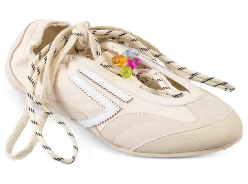 Puraai Sneakers mit Perlendetail – Nude (PU802L)