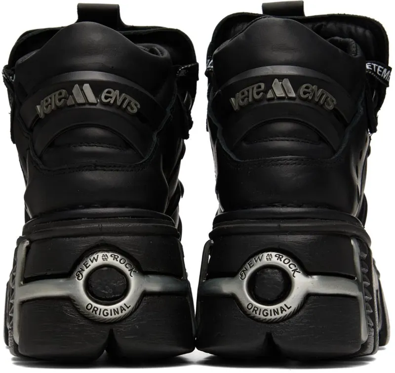 VETEMENTS Black New Rock Edition Platform Black (UA53SN200B)