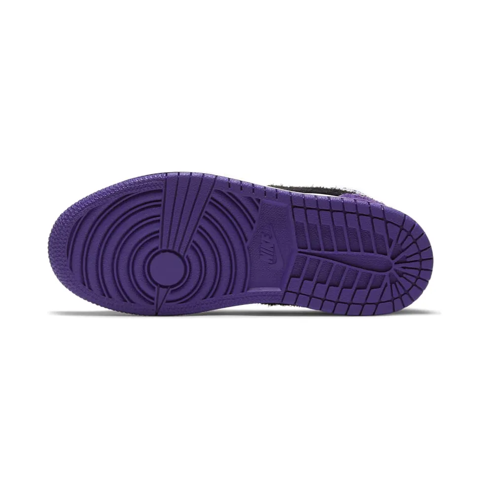 Jordan 1 Mid SE Purple (PS) White/Black-Light Solar Flare Heather-Varsity Purple (BQ6932-105)