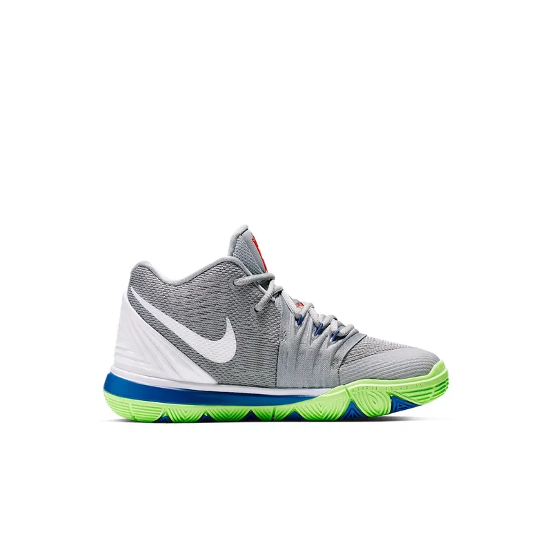 Nike Kyrie 5 Wolf Grey Lime Blast (PS) Wolf Grey/White-Lime Blast (AQ2458-099)