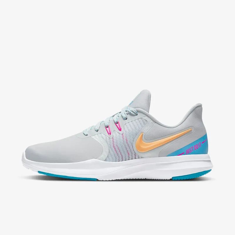 Nike In Season TR 8 “Pure Platinum / Blue Force / Laser Fuchsia / Melon Tint” (AA7773-004)