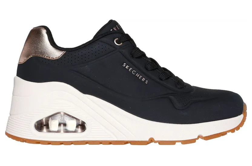 Skechers Uno Wedge – HI Steps Sneaker Zwart