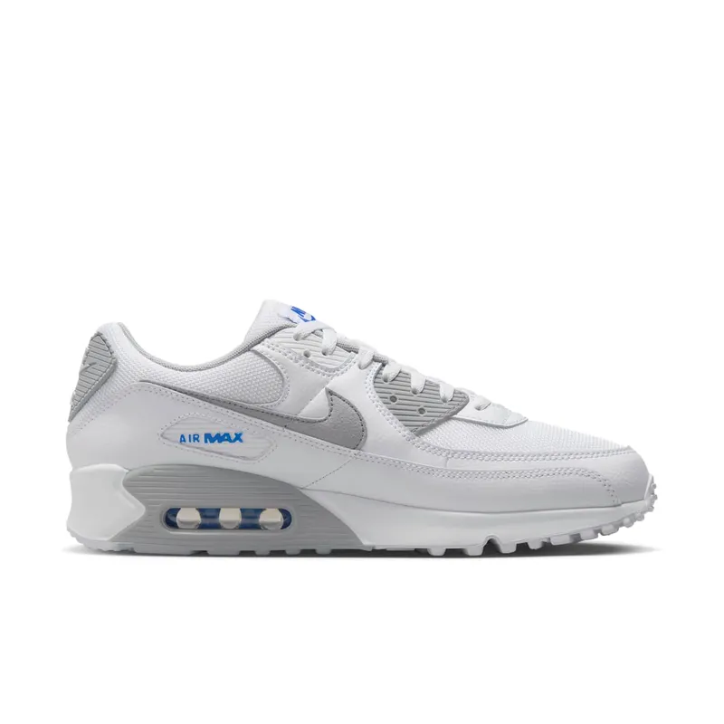 Nike Air Max 90 White Racer Blue Light Smoke Grey (HM0705-100)