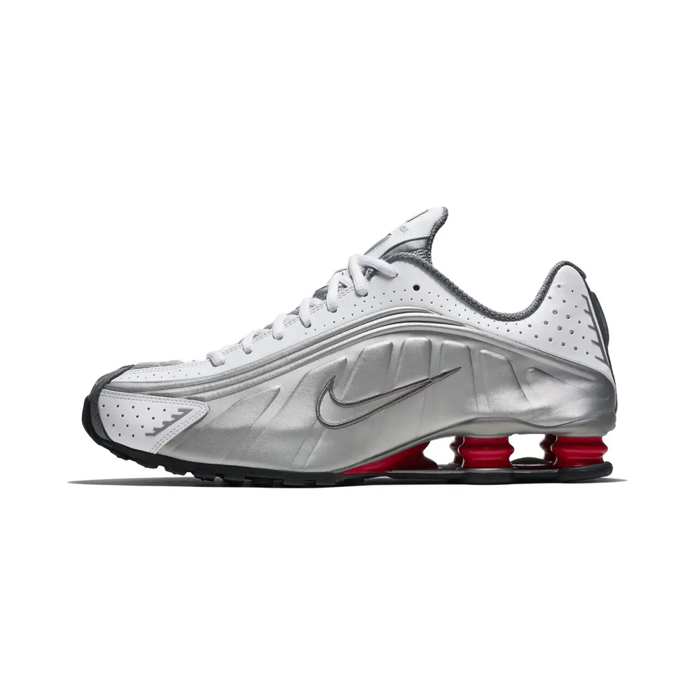 Nike Shox R4 Metallic Silver Comet Red (2018) White/Metallic Silver-Comet Red-Black (BV1111-100)