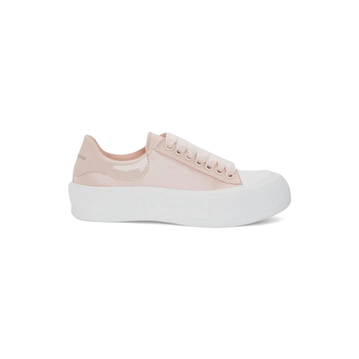 Alexander McQueen Deck Skate Plimsoll Lace-Up Leather Pink White (708085 W4SBB 5969)