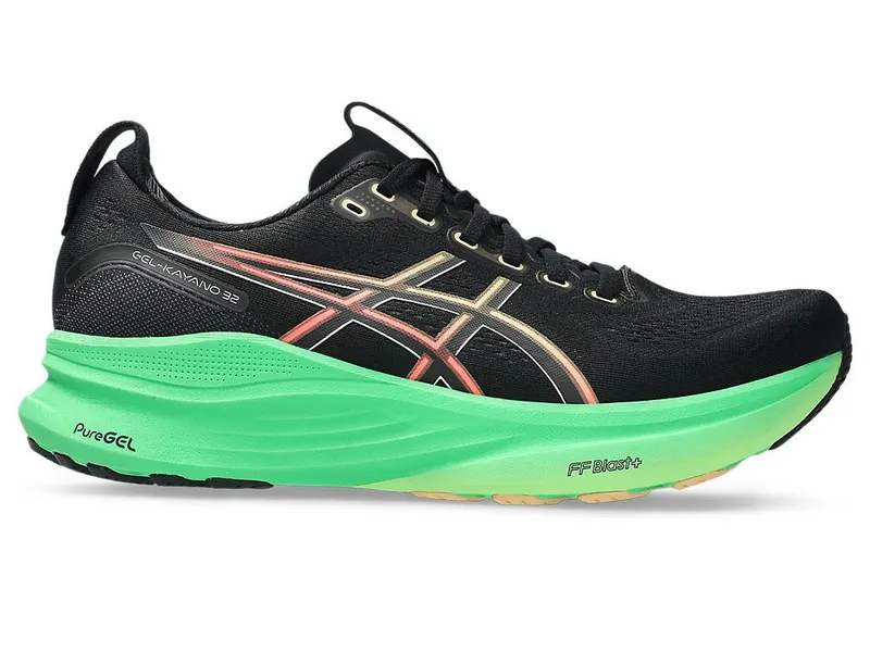 ASICS GEL-KAYANO 32 “Black / Vital Green” (1011C052-004)