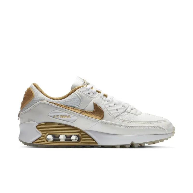 Nike Air Max 90 Worldwide White Gold (W) White/Metallic Gold (DA1342-170)