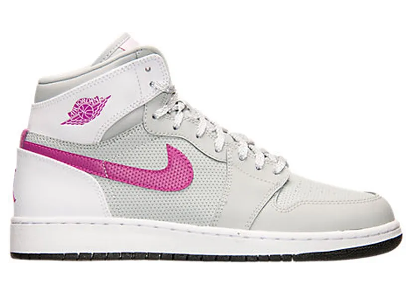 Jordan 1 Retro High Grey Mist Fuchsia Flash (GS)