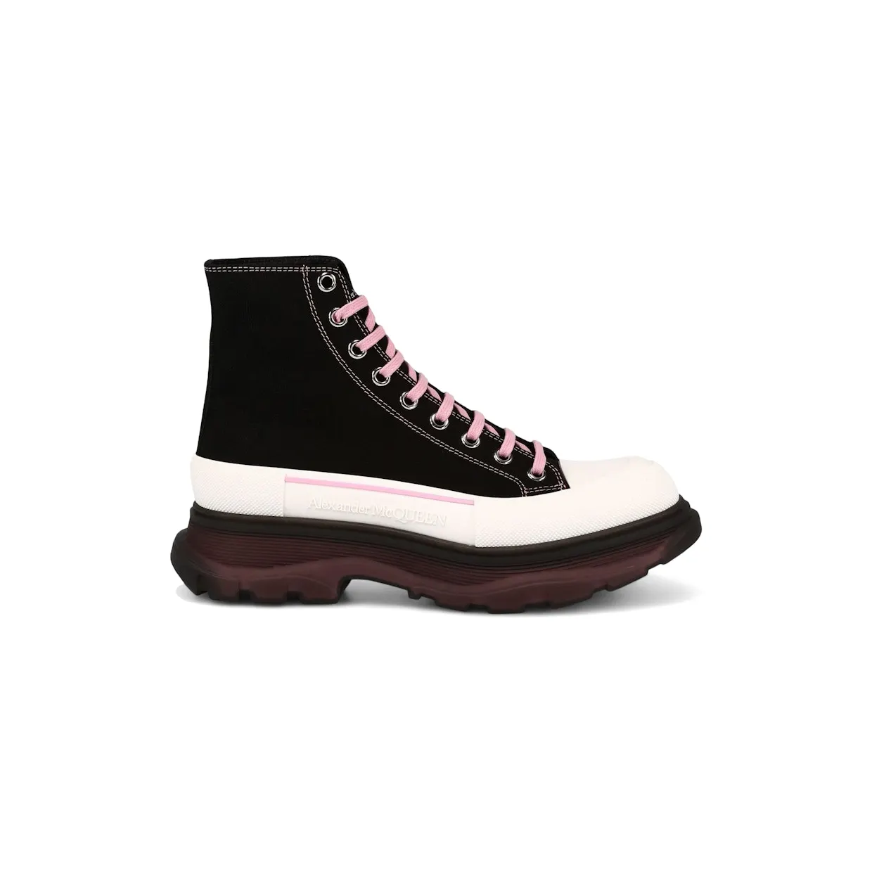 Alexander McQueen Tread Slick Boot Black Blossom Pink (662686 W4MV9 1321)