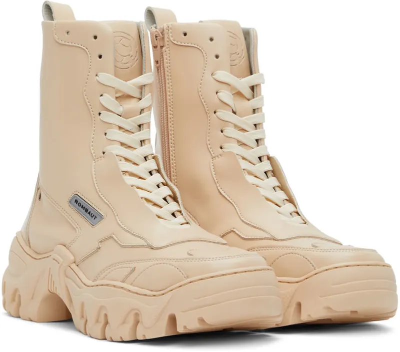 Rombaut SSENSE Exclusive Beige Boccaccio II High-Top Sneakers (S22-B-045)