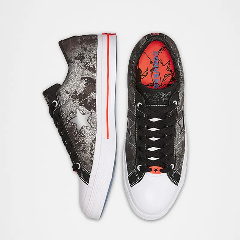 Converse One Star Ox Sad Boys Black/Silver-Red (165743C)