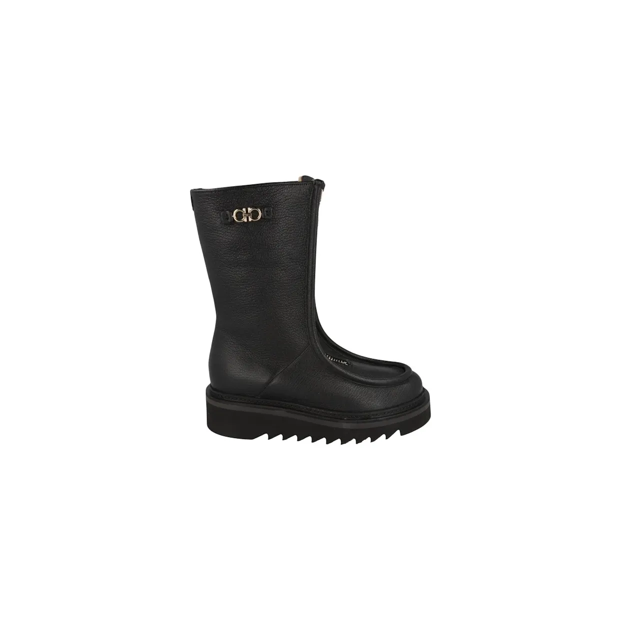 Ferragamo Eurialo F Leather Boots Black (01E247-756800-1C)