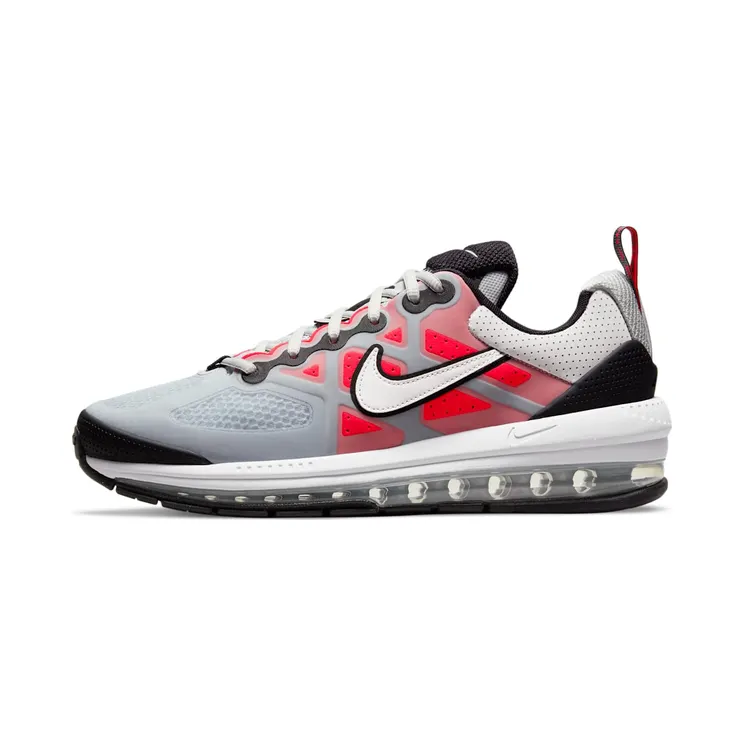 Nike Air Max Genomeen Grey “Pure Platinum / Bright Crimson / Black / White” (DC9410-001)
