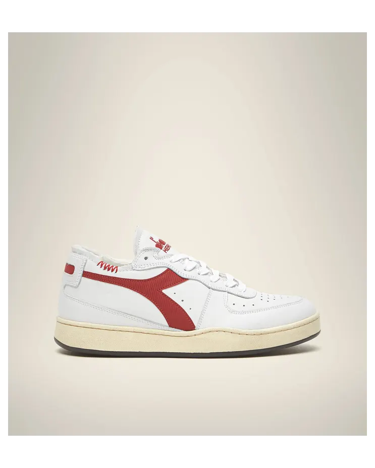 Diadora Mi Basket Row Cut White / Garnet (201.176282-C7114)