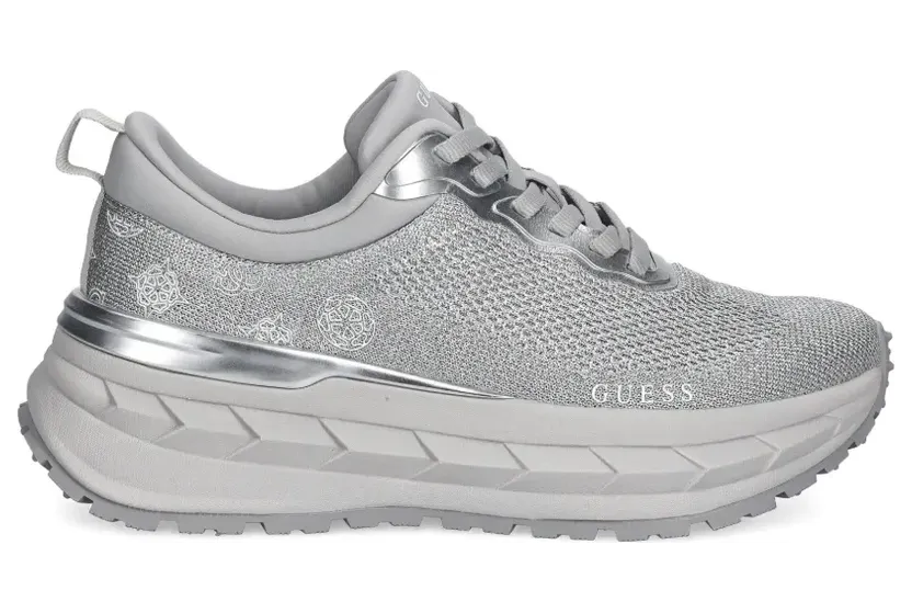 GUESS USA Runit3 sneakers met metallic afwerking – Grijs (FLPRN3FAB12)