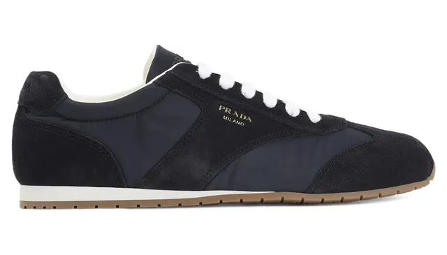 Prada Suede-panelled “Blue” (2EE465 F G000 D7R F0008)