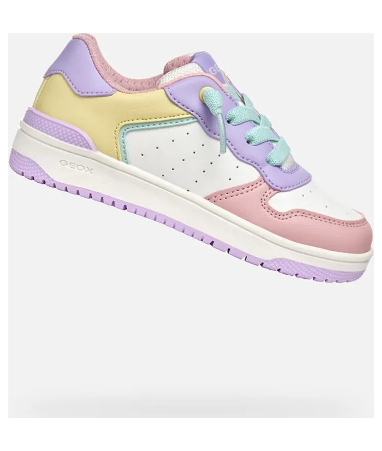 Geox sneaker Lila/Lichtgeel (J36HXD054FUC8R2MC)