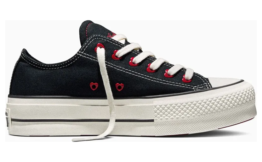 Converse Chuck Taylor All Star Lift Platform Low Valentine’s Day Black (2026)