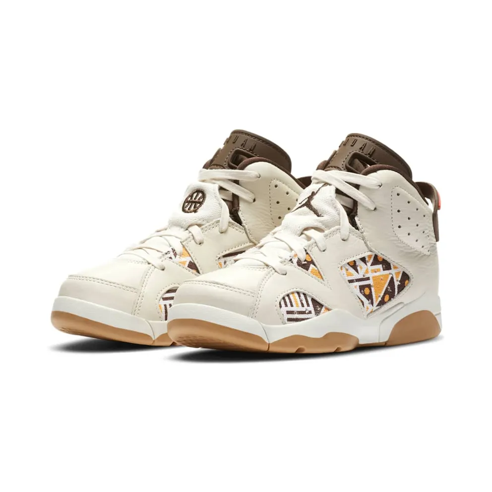 Air Jordan 6 Retro Quai54 Sail Brown (PS) (2020) (CZ6507-100)