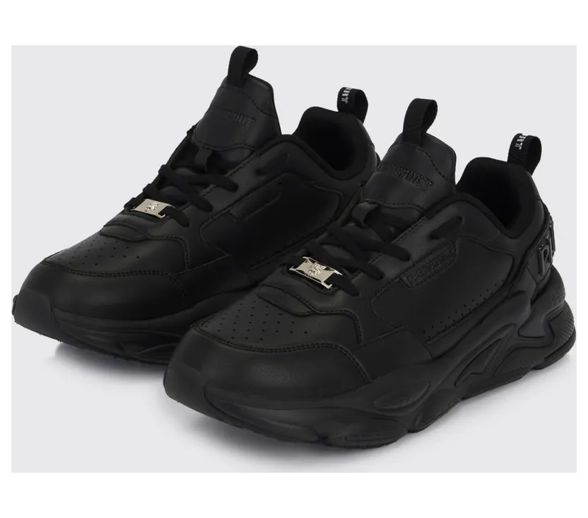 Plein Sport Ghost X Leather Sneakers Black 1 (FAESUSC0855SLE004N0202)