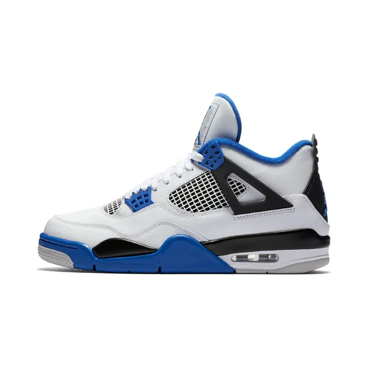 Air Jordan 4 Retro White – Motorsports “White / Black / Game Royal” (308497-117)
