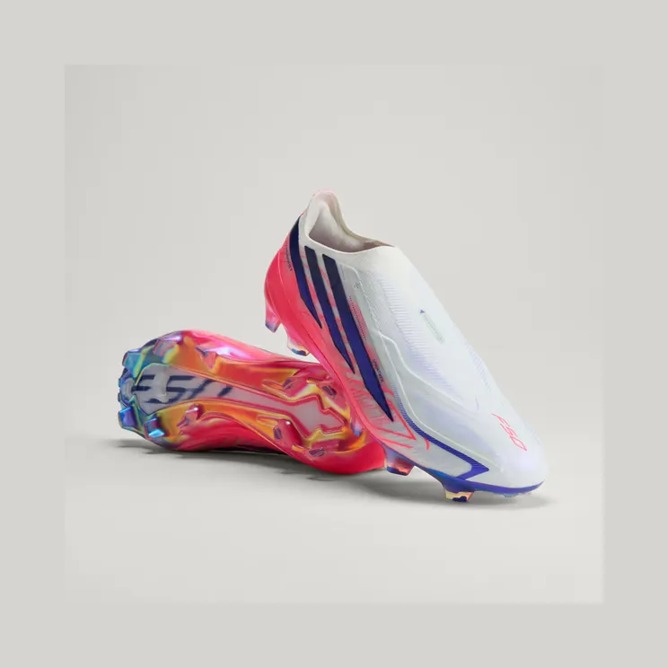 adidas F50 Hyperfast Elite Laceless Firm Ground Football Boots “Cloud White / Solar Purple / Solar Turbo” (KJ6074)
