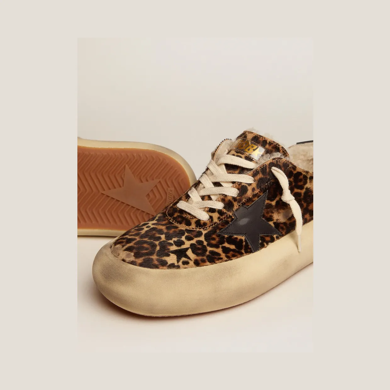 Golden Goose Space-Star In Animal Print Pony Skin And Shearling Lining (GMF00346.F002996.81472) (4)