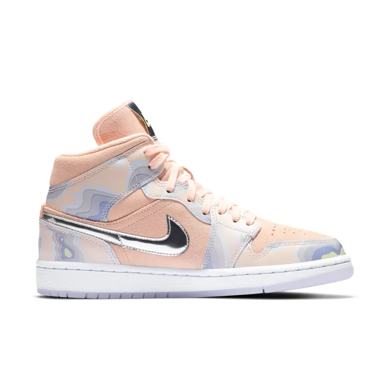 Jordan 1 Mid SE P(HER)SPECTIVE (W) Washed Coral/Chrome-Light Whistle (CW6008-600)