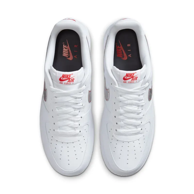 Nike Air Force 1 Low 3M Swoosh White White/Metallic Silver-Total Orange-White (CT2296-100)