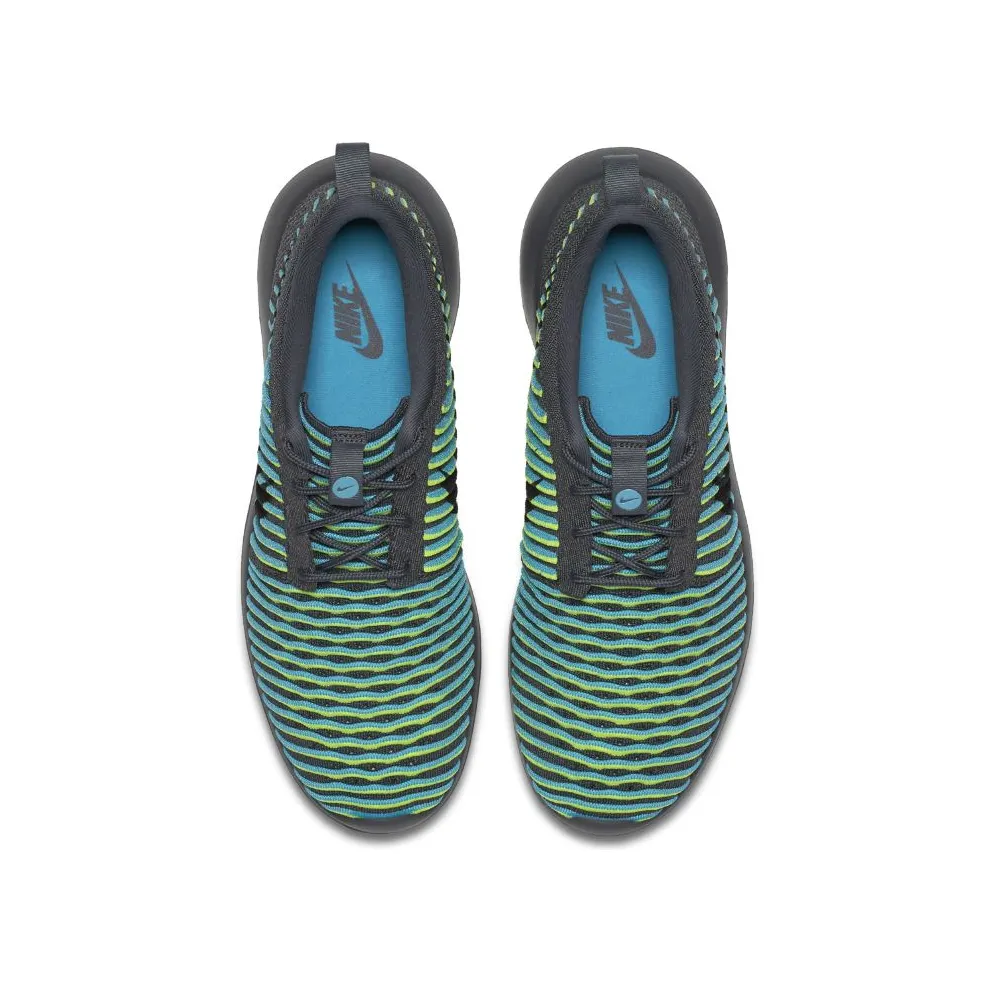 Nike Roshe Two Flyknit Gamma Blue Dark Grey/Gamma Blue-Volt-Black (844833-004)