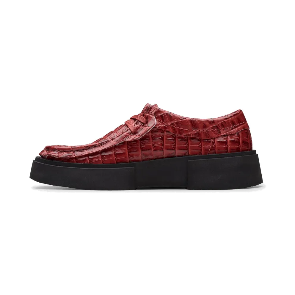Clarks TORVIEW “Martine Rose – Burgundy Leather” (26183332)