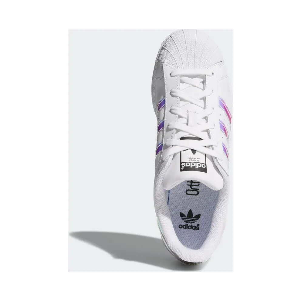 adidas Superstar White Iridescent (Youth) White/White/Silver Metallic (AQ6278)