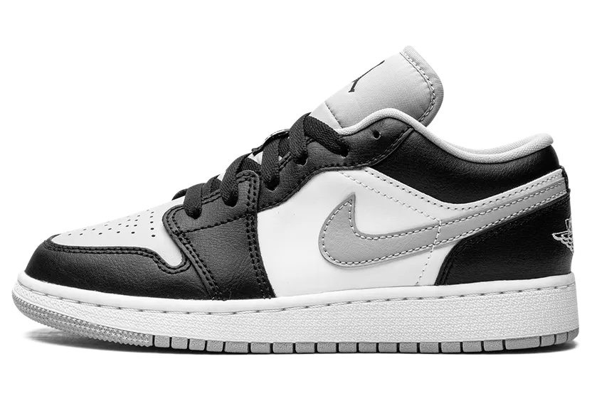 Air Jordan 1 Low’Smoke Grey’ GS Black/Black/Light Smoke Grey/White (553560-039)