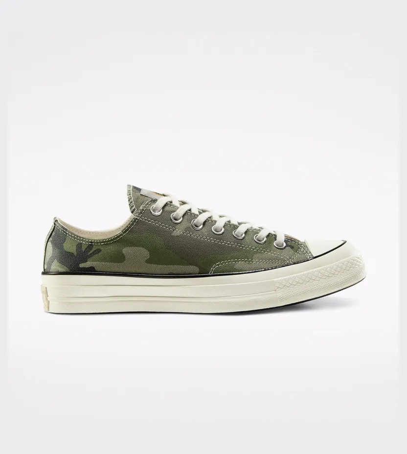 Converse Carhartt WIP x Chuck 70 Low ‘Green Camo’ Green/Black/Egret (165559C)
