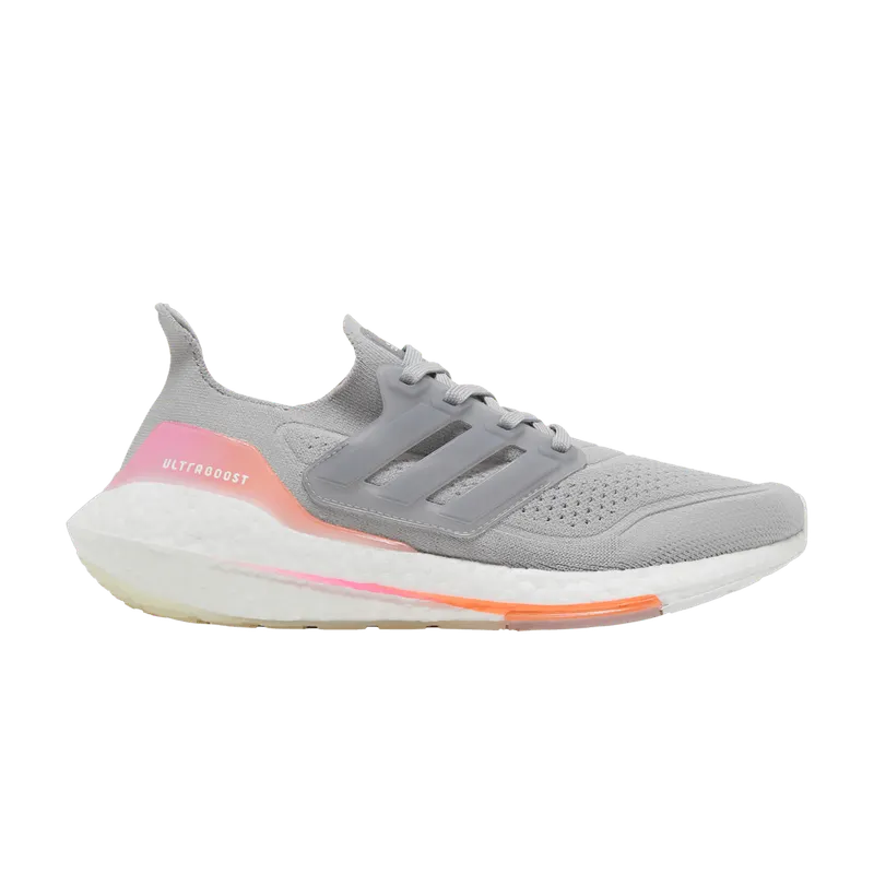 adidas Ultra Boost 21 Grey Screaming Orange (W) (FY0397)