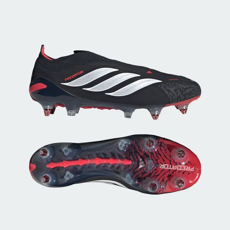 Adidas Predator Elite Laceless SG Cleats, Black (JS0397)